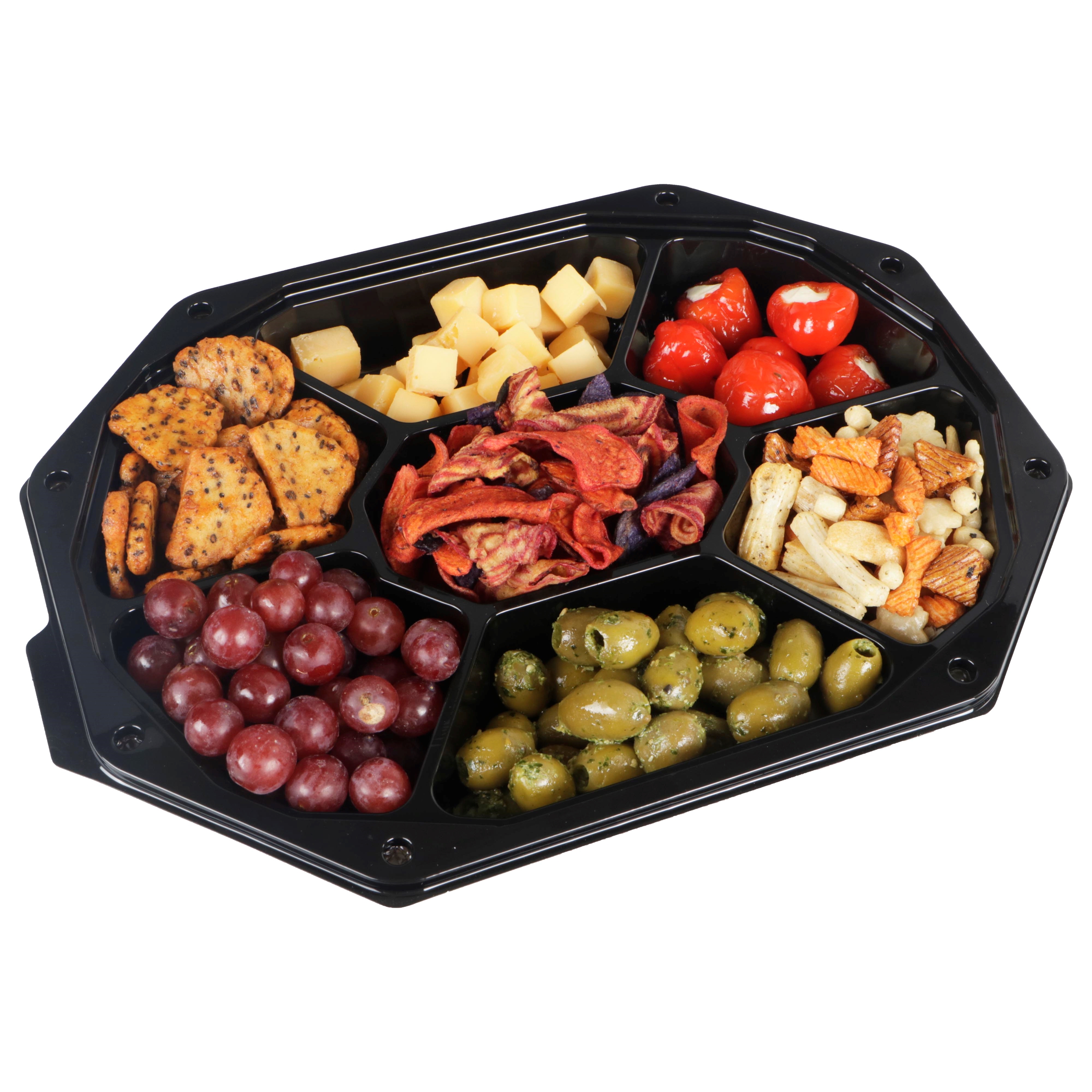 Afbeeldingen van Ds à 110 PET caterwareschaal zwart 7-vaks 335x250x45 mm 1500 cc