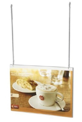 Afbeeldingen van Pvc kaarthouder a2 horizontaal met ogen 59,4x42 cm (uc)