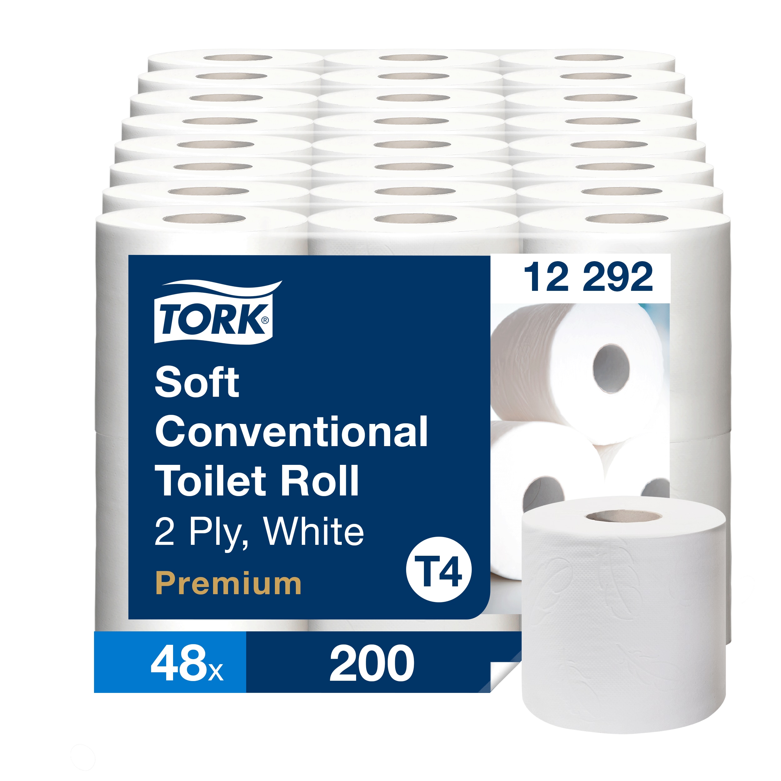 Afbeeldingen van Pak à 8x6 rol Tork premium toiletpapier