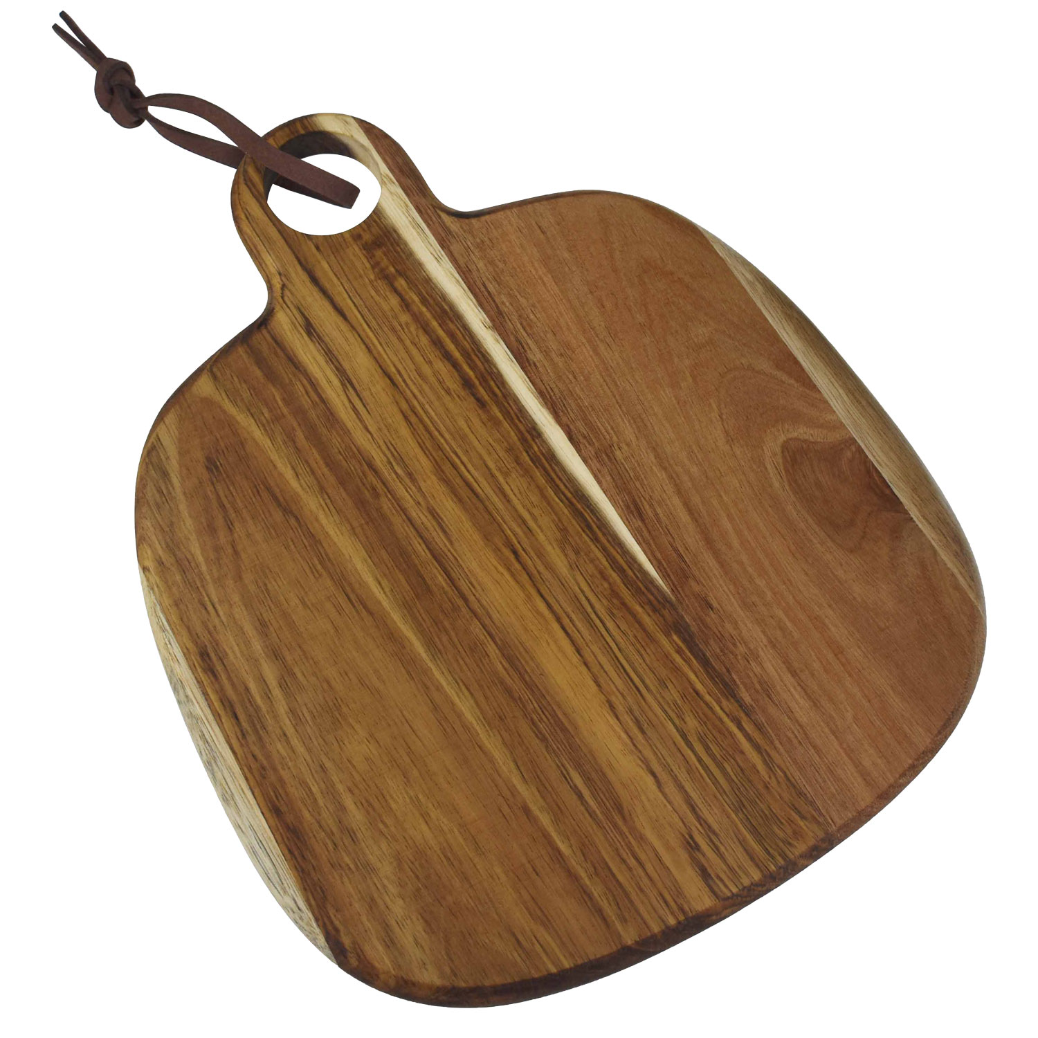 Afbeeldingen van Snijplank acacia 28x23x1,5 cm met greep 