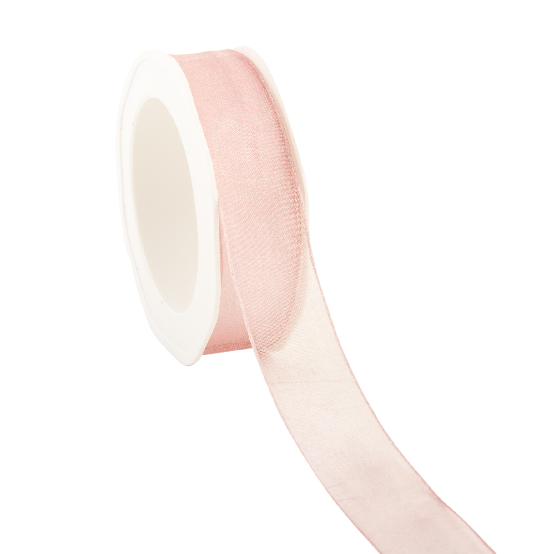 Afbeeldingen van Rol organzalint bedraad 25 mm 20 mtr oud roze