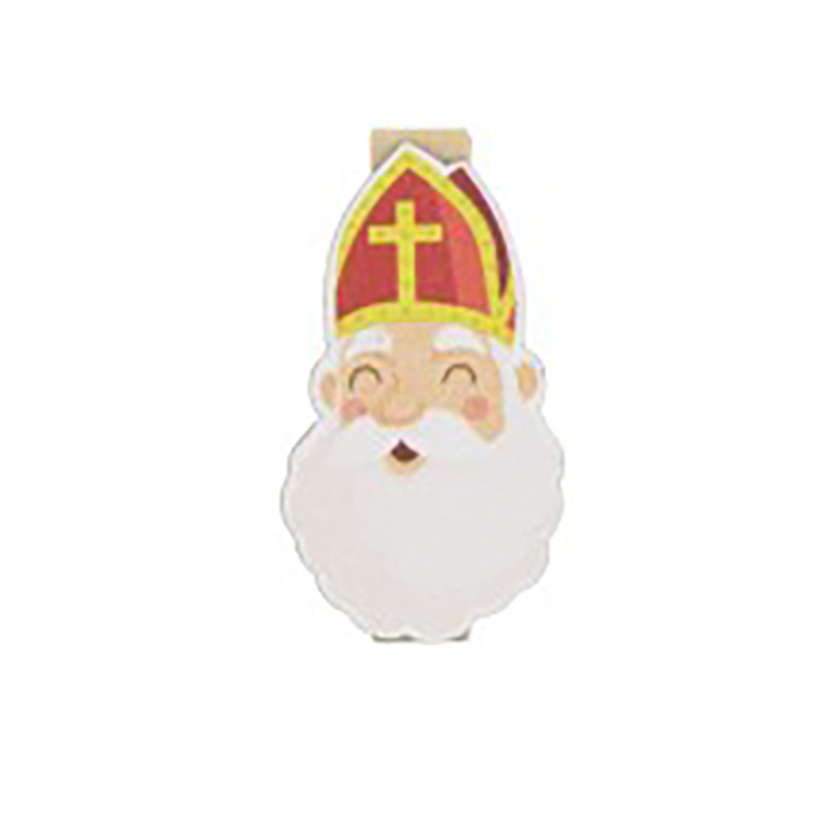 Afbeeldingen van Zak à 36 Sinterklaas op knijper 3,5x2 cm