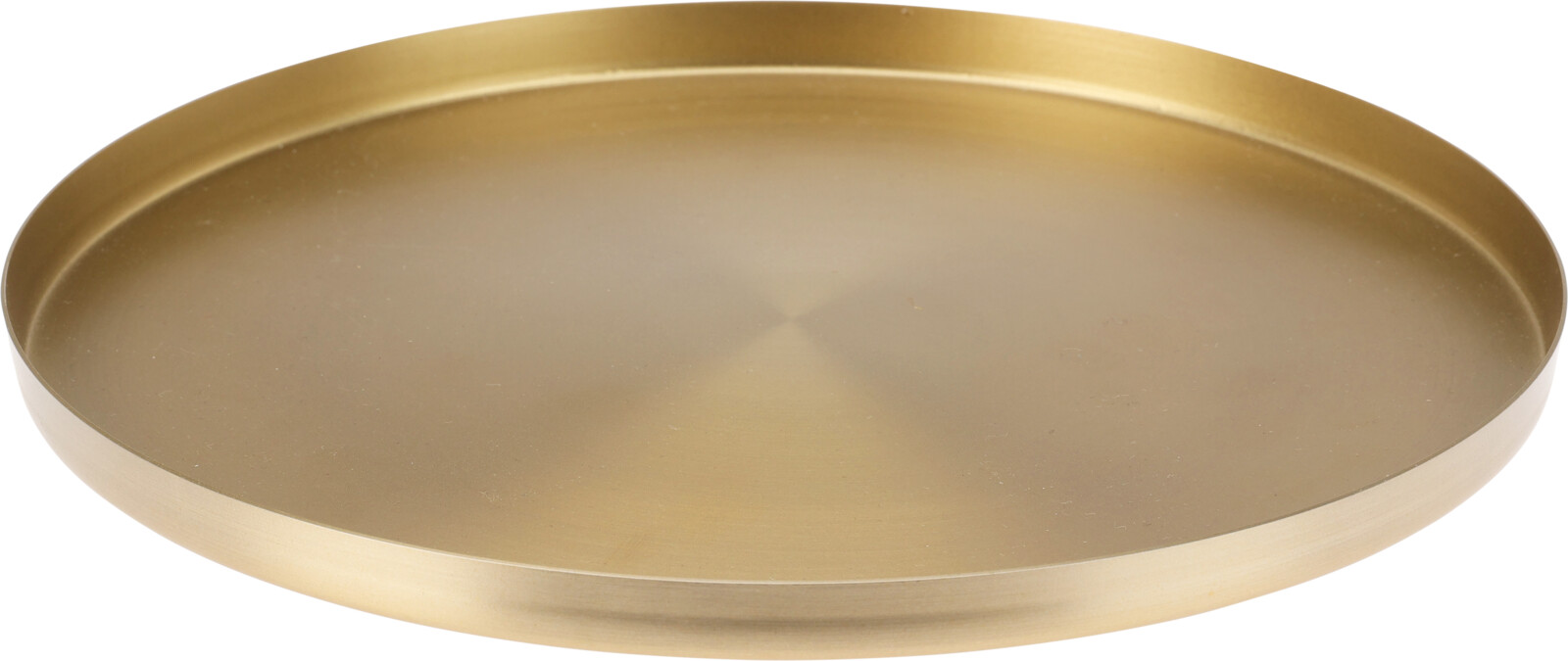 Afbeeldingen van Kaarsenplateau rvs ø21,5x1,5 cm goud (ucl)
