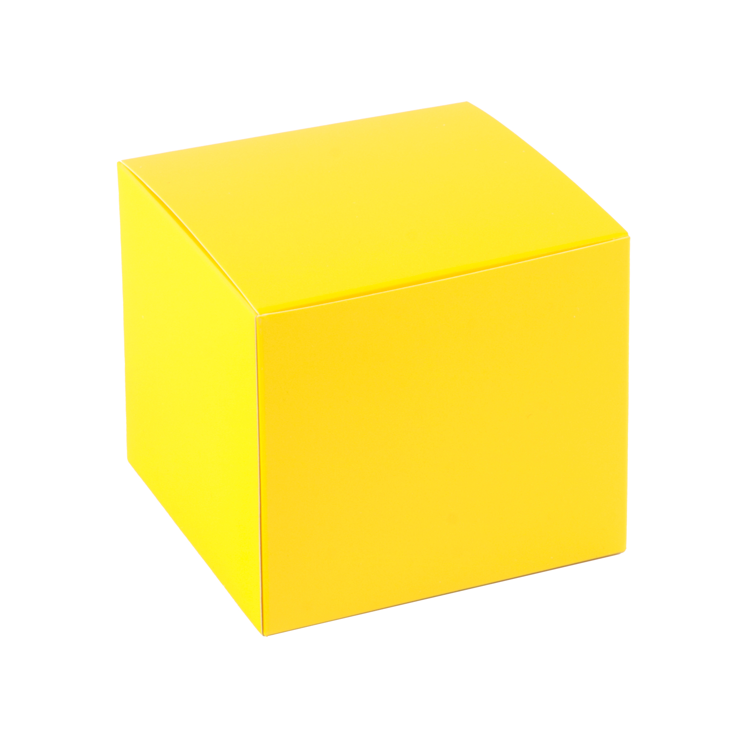 Afbeeldingen van Ds à 50 kubus klepdoosje 375 gram mat geel