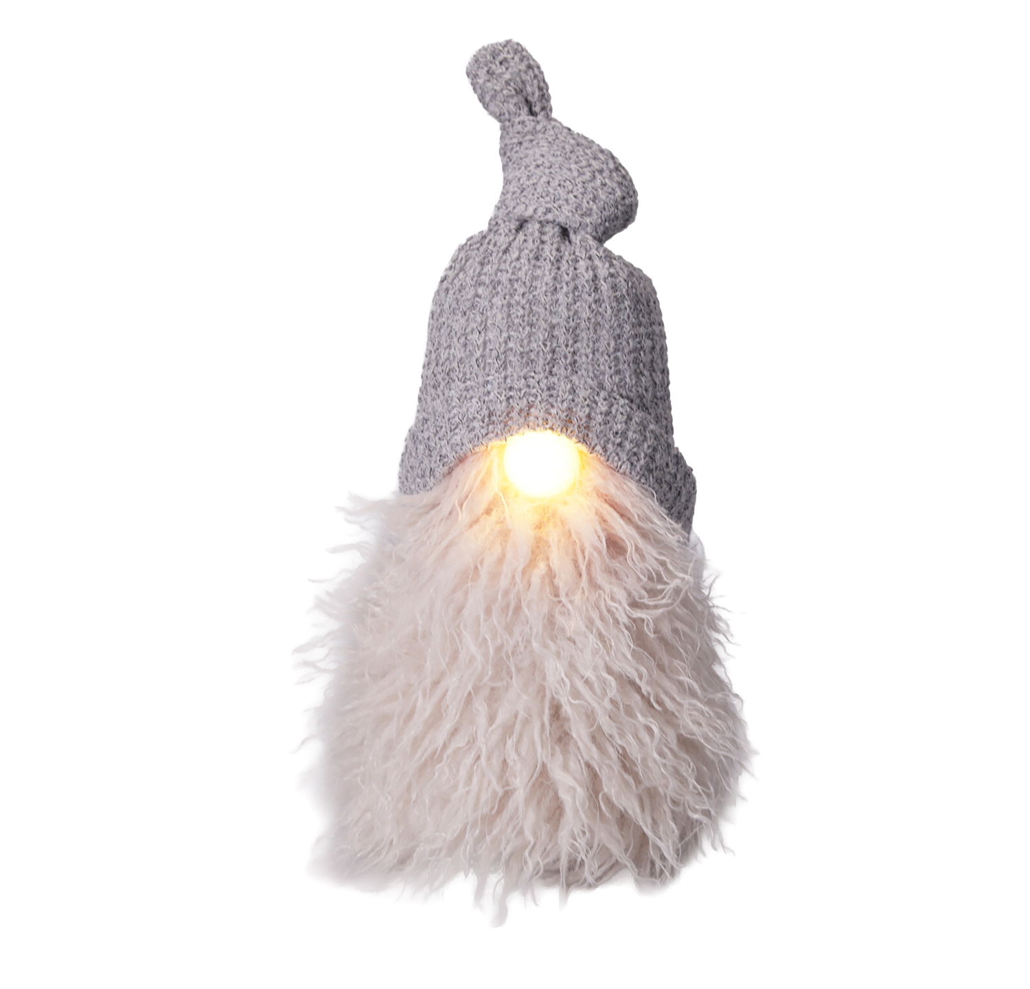 Afbeeldingen van Gnoom 28 cm grijs met led neus