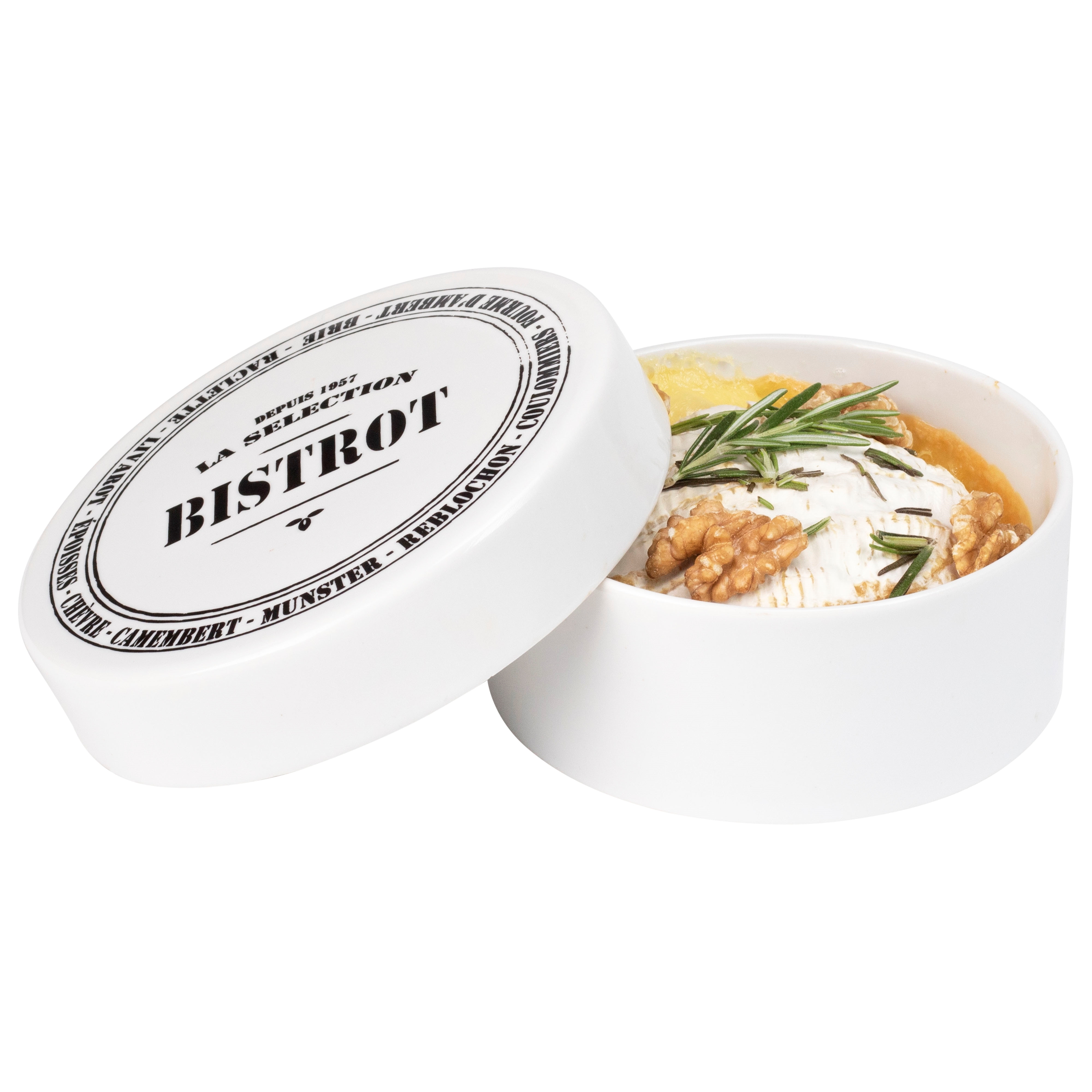 Afbeeldingen van Kaasbox keramiek 14x6,4 cm Camembert assorti