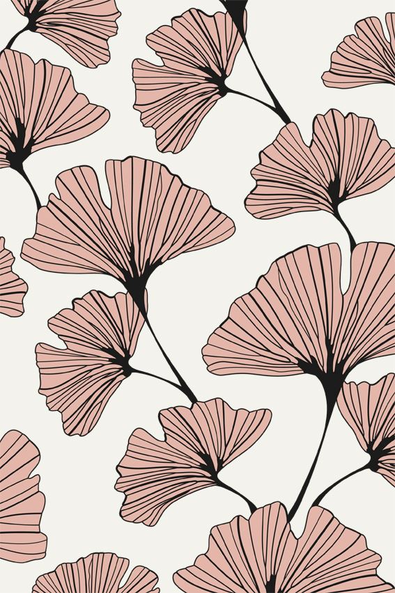 Picture of Rol kadopapier 50 cm 150 mtr Ginkgo oud roze (uc)