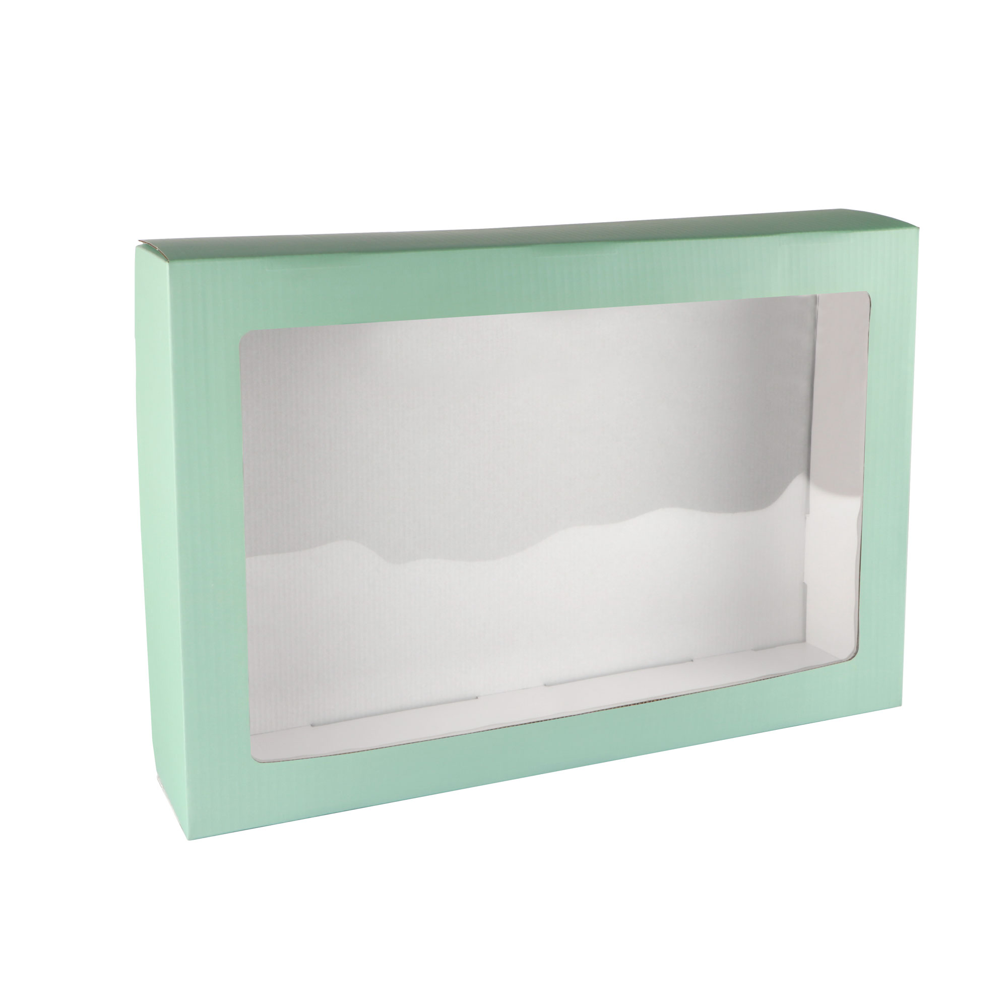 Afbeeldingen van Pak à 10 vensterdoos 57x37x10,5 cm mintgroen