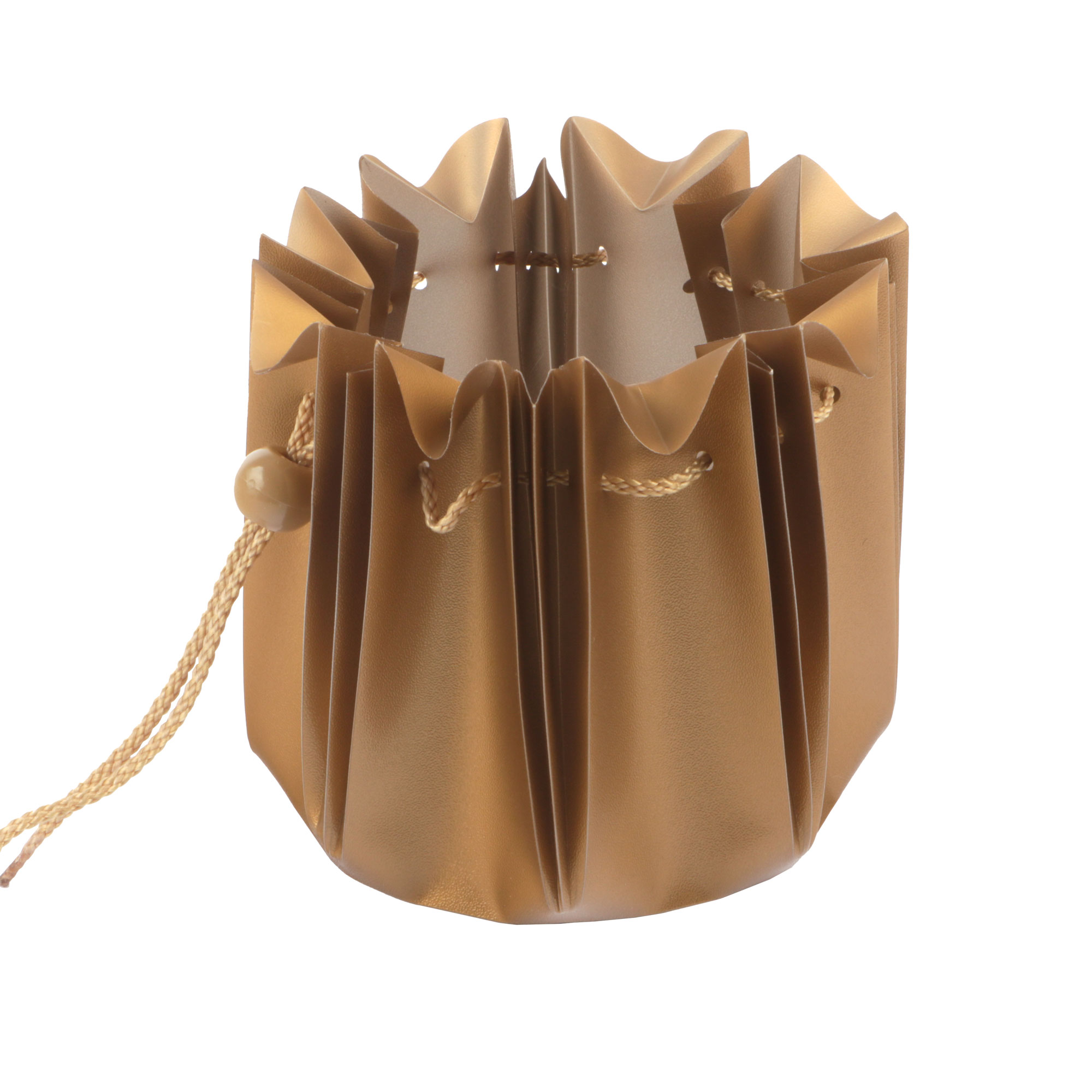 Afbeeldingen van Pak à 3 pp koordtas12x12 cm goud (uc)