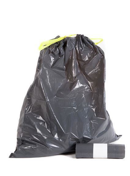 Afbeeldingen van Ds à 20 rol afvalzak met trekband 65x75+5 cm grijs