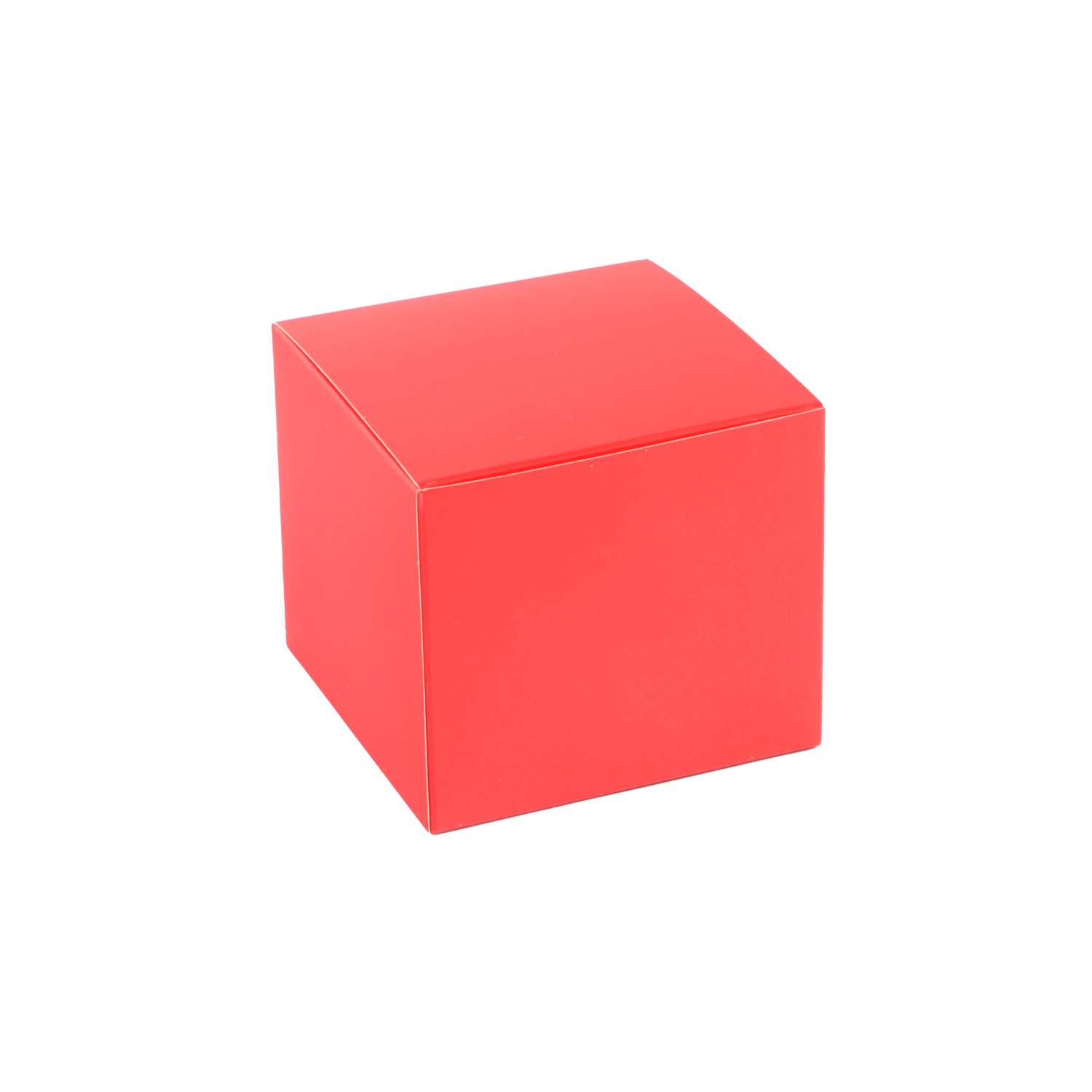 Afbeeldingen van Ds à 50 kubus klepdoosje 125 gram mat rood