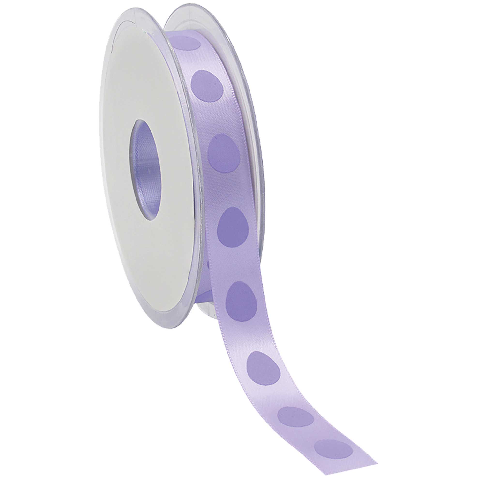 Afbeeldingen van Rol satijnlint 15 mm 25 mtr eieren pastel paars (ucl)