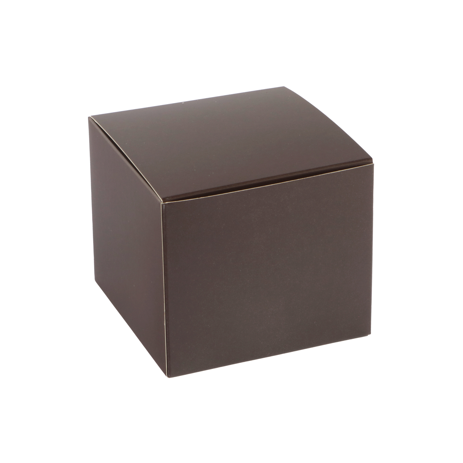 Afbeeldingen van Ds à 50 kubus klepdoosje 250 gram mat bruin