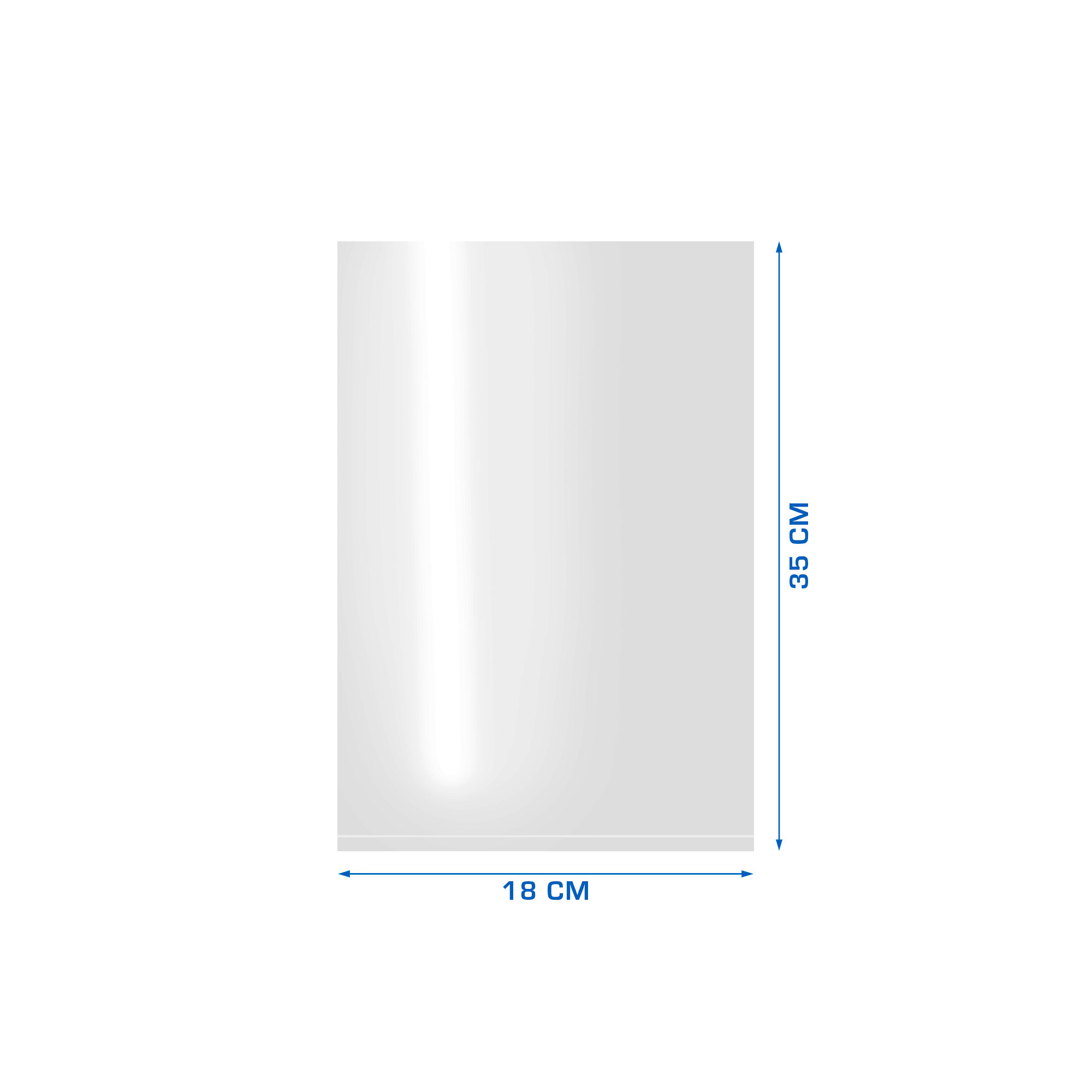 Afbeeldingen van Ds à 1000 polyzak 18x35 cm vlak 35 my