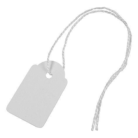 Afbeeldingen van Ds à 1000 hangetiket 1,8x2,9 cm wit nr. 389