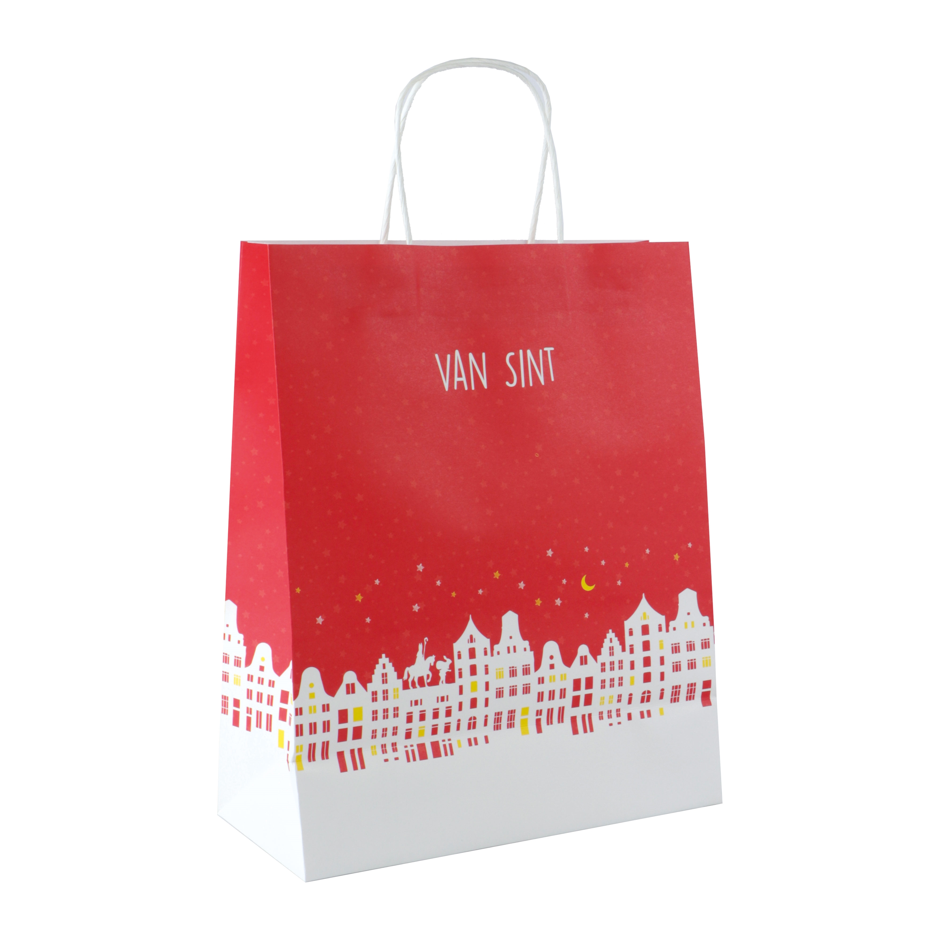 Afbeeldingen van Ds à 25 draagtas 26+12x32 cm Van Sint