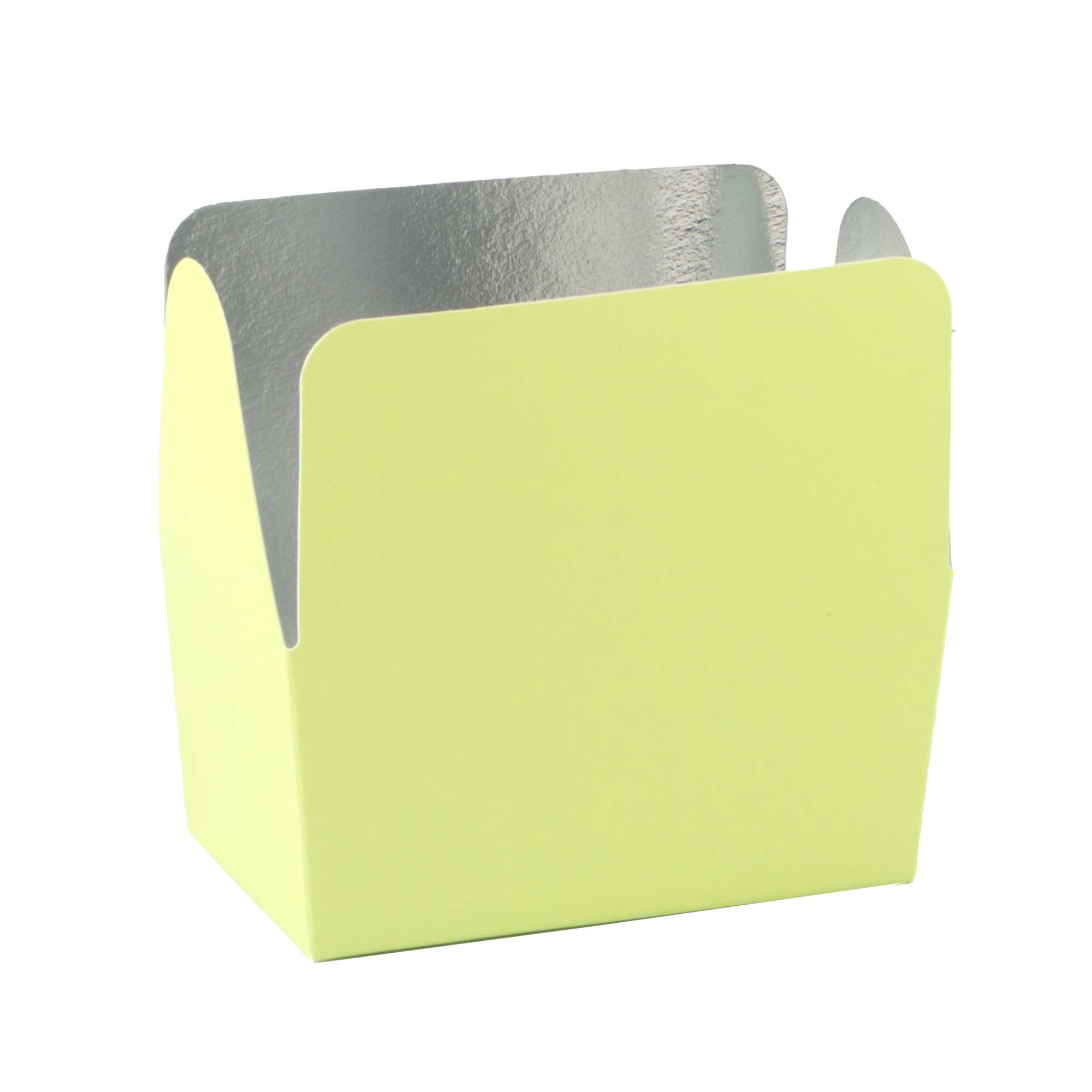 Afbeeldingen van Pak à 24 luxe bonbondoos 500 gram hoog pastel groen (uc)