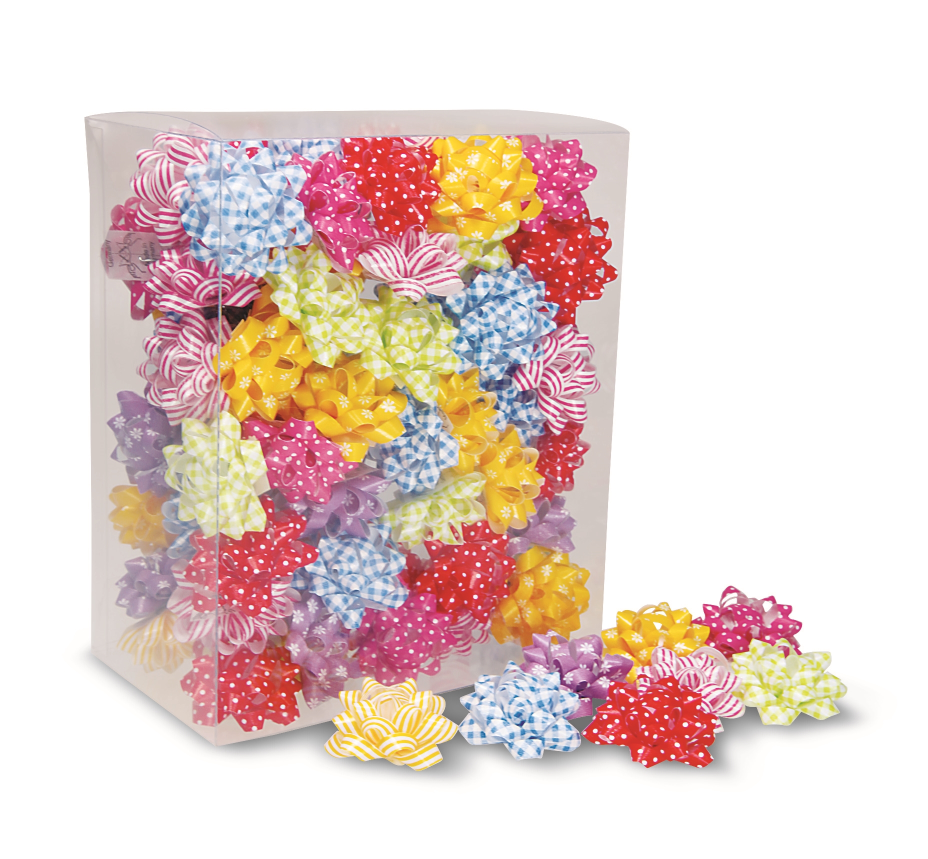 Afbeeldingen van Ds à 75 starbows mini ø35 mm fris en vrolijk assorti