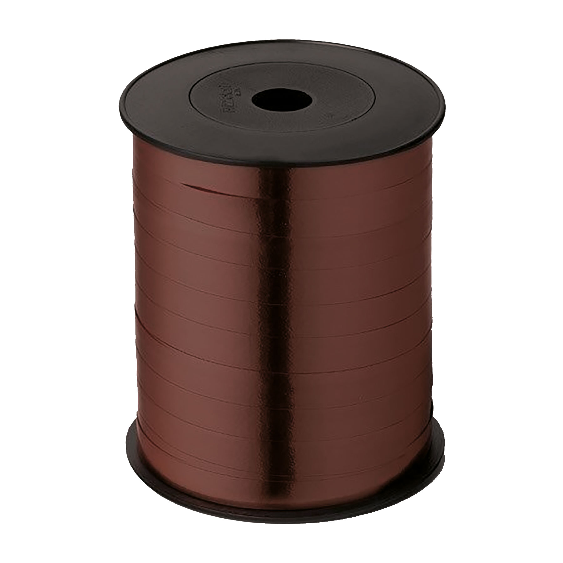 Afbeeldingen van Rol krullint 10 mm 250 mtr metallic donkerbruin