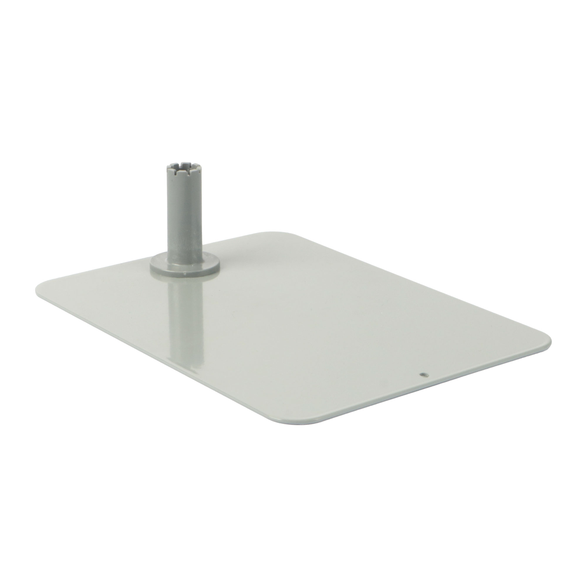 Afbeeldingen van Voetplaat metaal met buishouder grijs