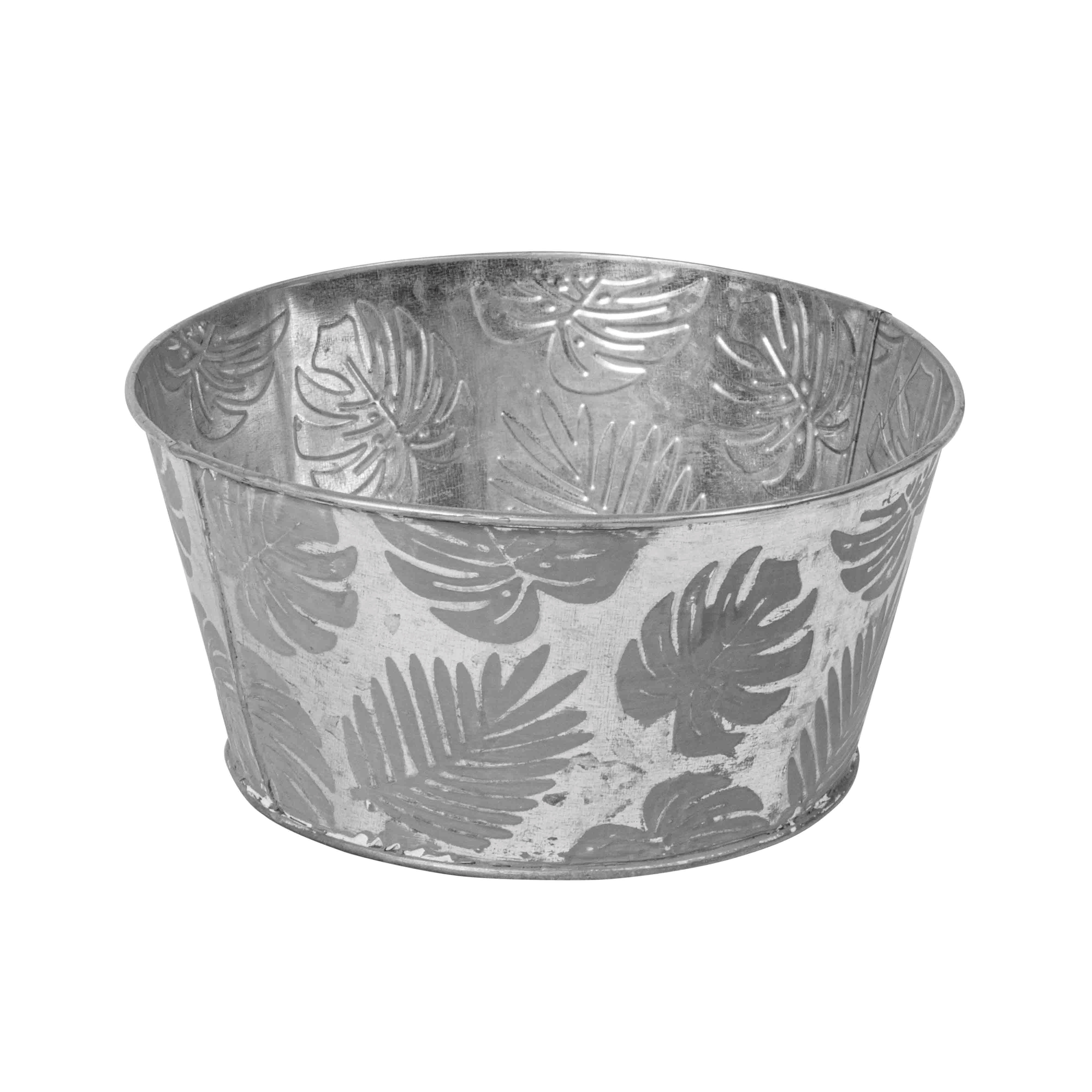 Afbeeldingen van Zinken bak 18/14x9 cm Leaves