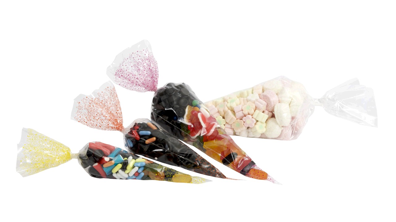 Afbeeldingen van Ds à 1000 pp puntzak transparant 18x37 cm 50 my