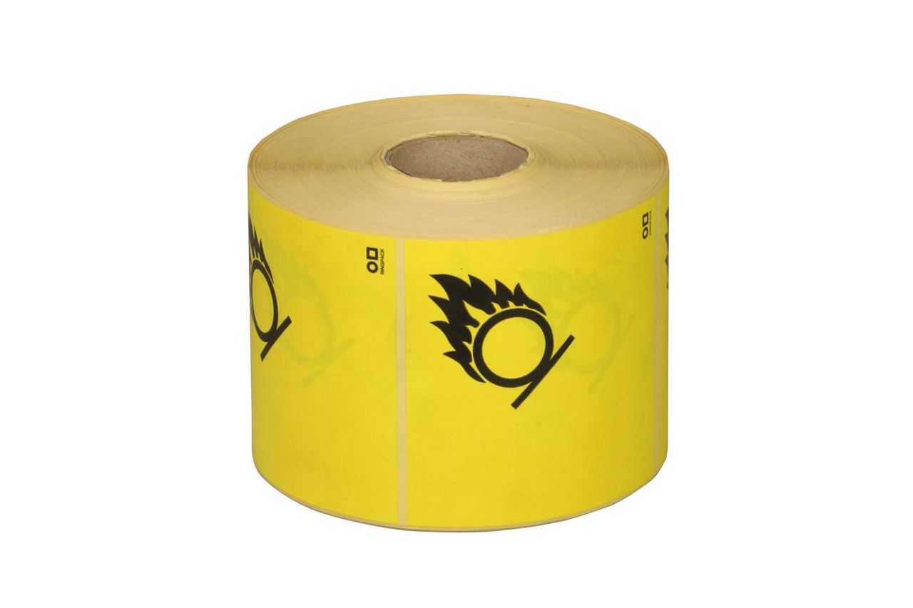 Afbeeldingen van Rol à 1000 gevaren etiket Vlam (uc)