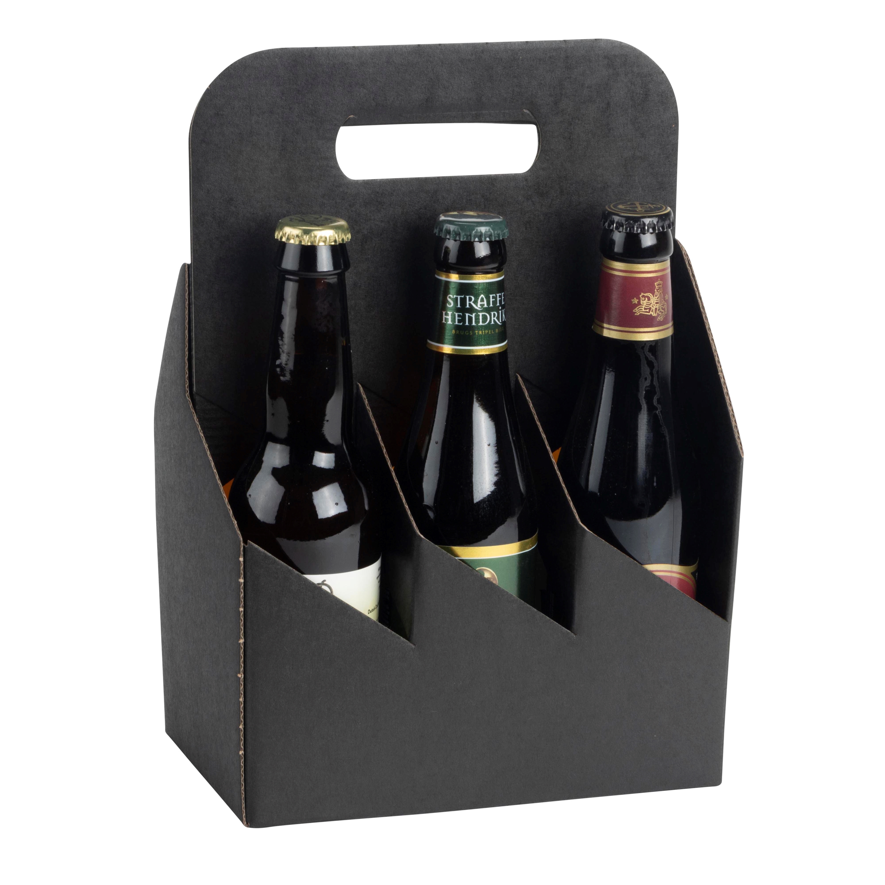 Afbeeldingen van Ds à 30 flesdrager 6 fles 33cl 19,5x13x29 cm zwart