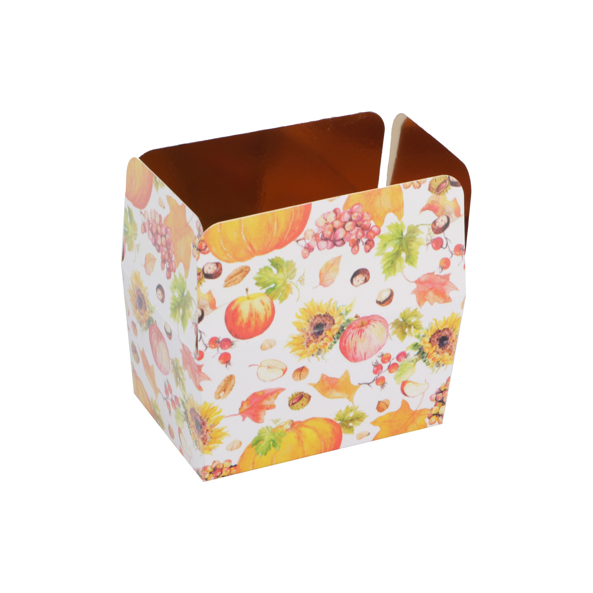 Afbeeldingen van Pak à 24 luxe bonbondoos 250 gram laag pompoenen