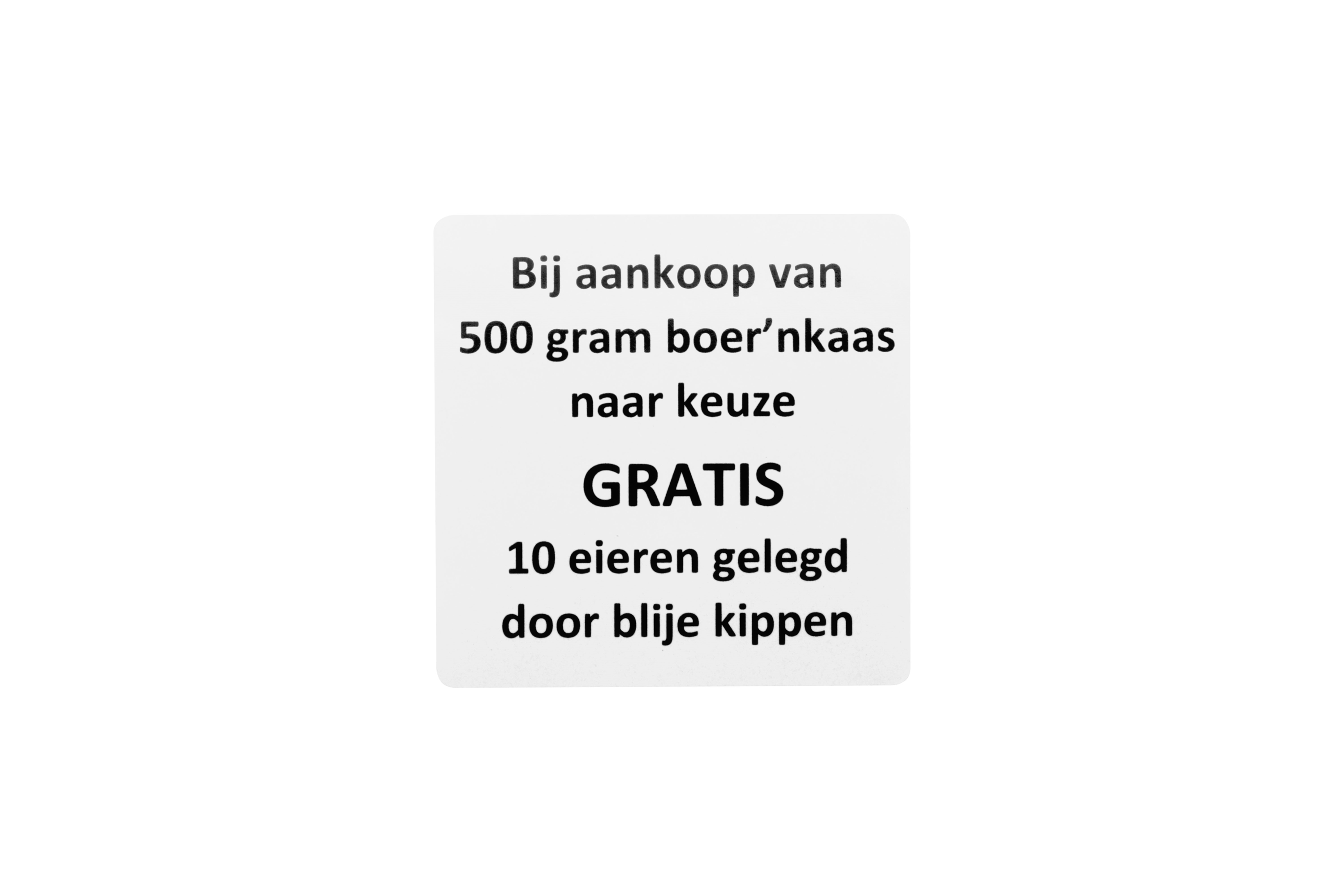 Afbeeldingen van Rol à 500 etiket 5x5 cm Bij aankoop van 500 gram