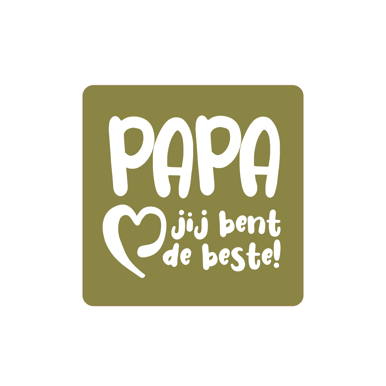 Afbeeldingen van Ds à 250 kado etiket 3,9x3,9 cm Papa jij bent de beste