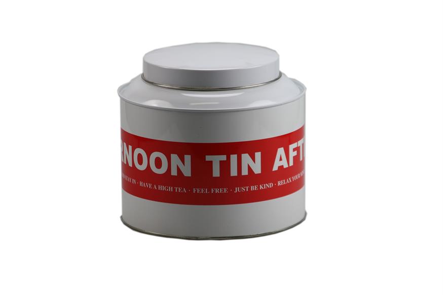 Afbeeldingen van Blik 21,5x15 cm Afternoon tin rood  (uc)