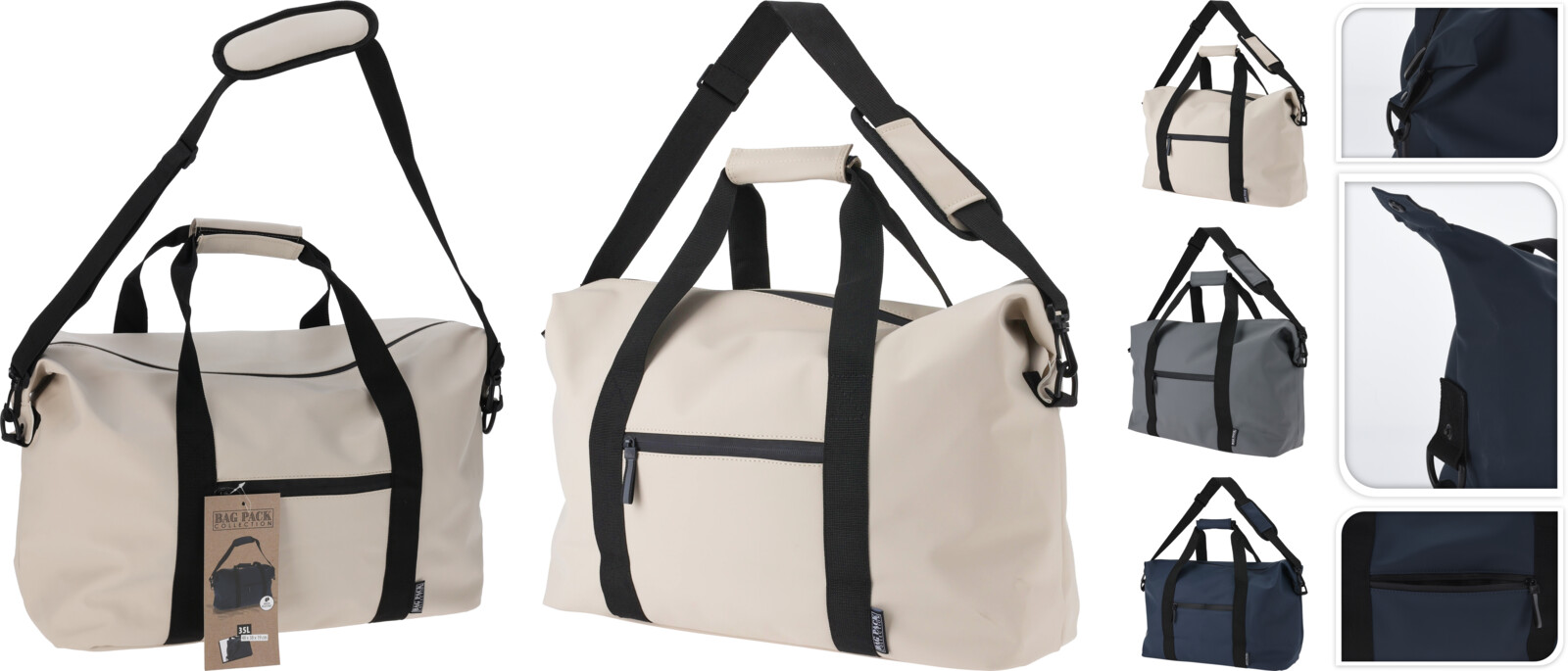 Afbeeldingen van Weekendtas 35 liter 65x28 cm assorti