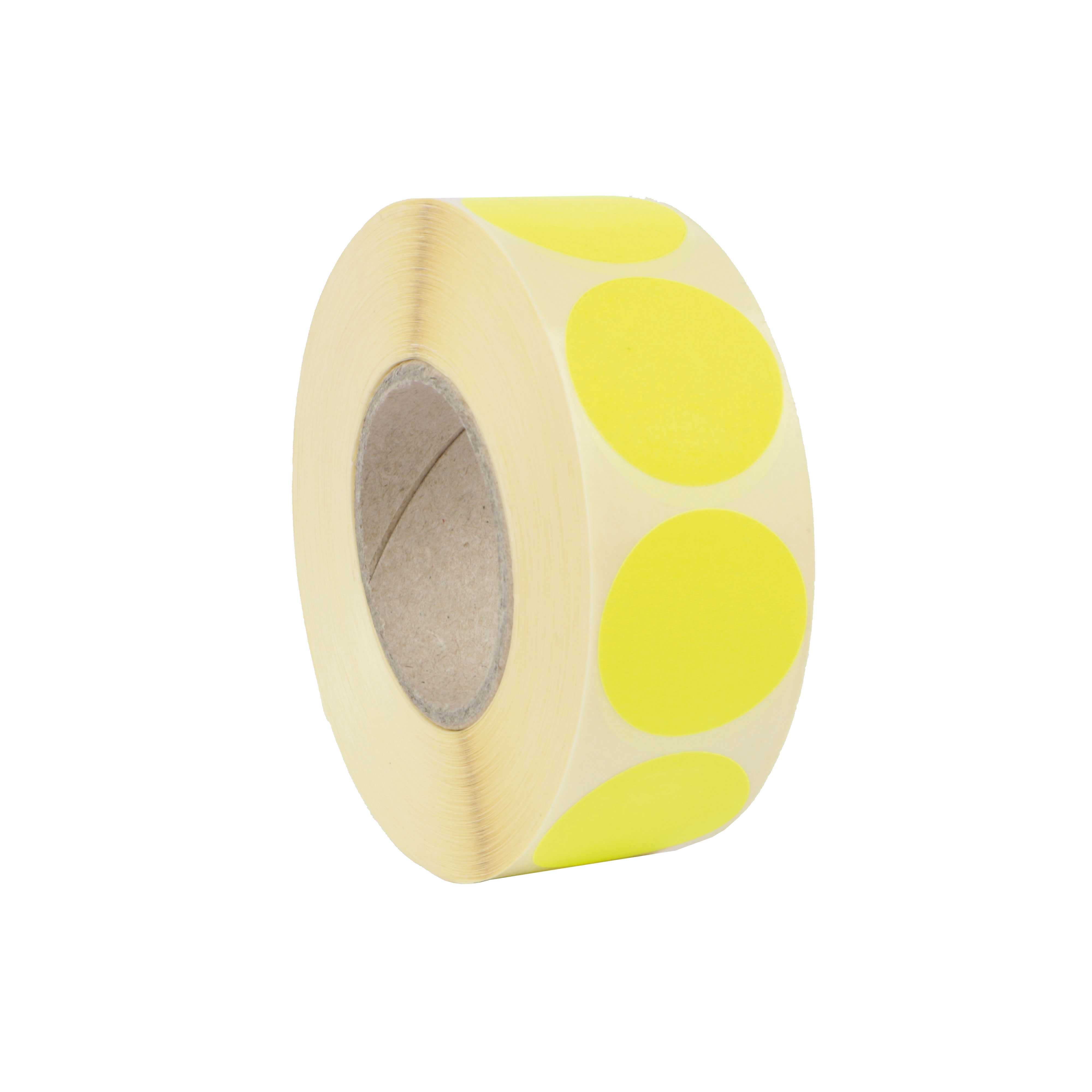 Afbeeldingen van Rol à 1000 etiket 2,5 cm fluor geel