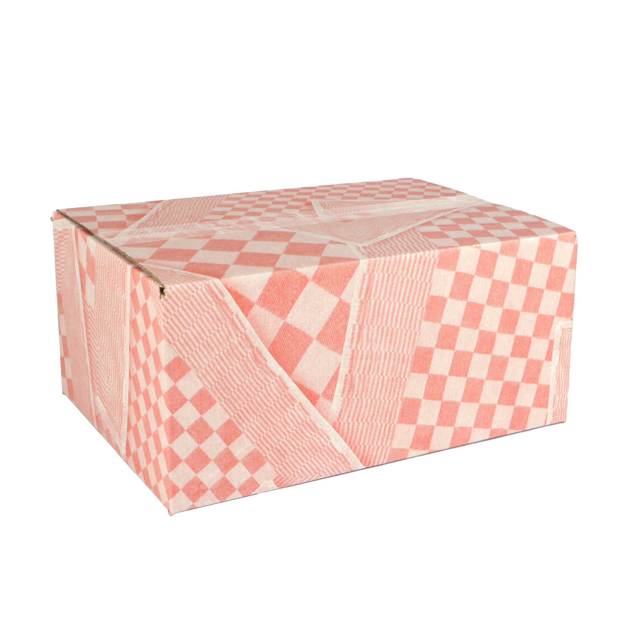 Afbeeldingen van Pakketdoos C177 39x29x17,7 cm Theedoek rood