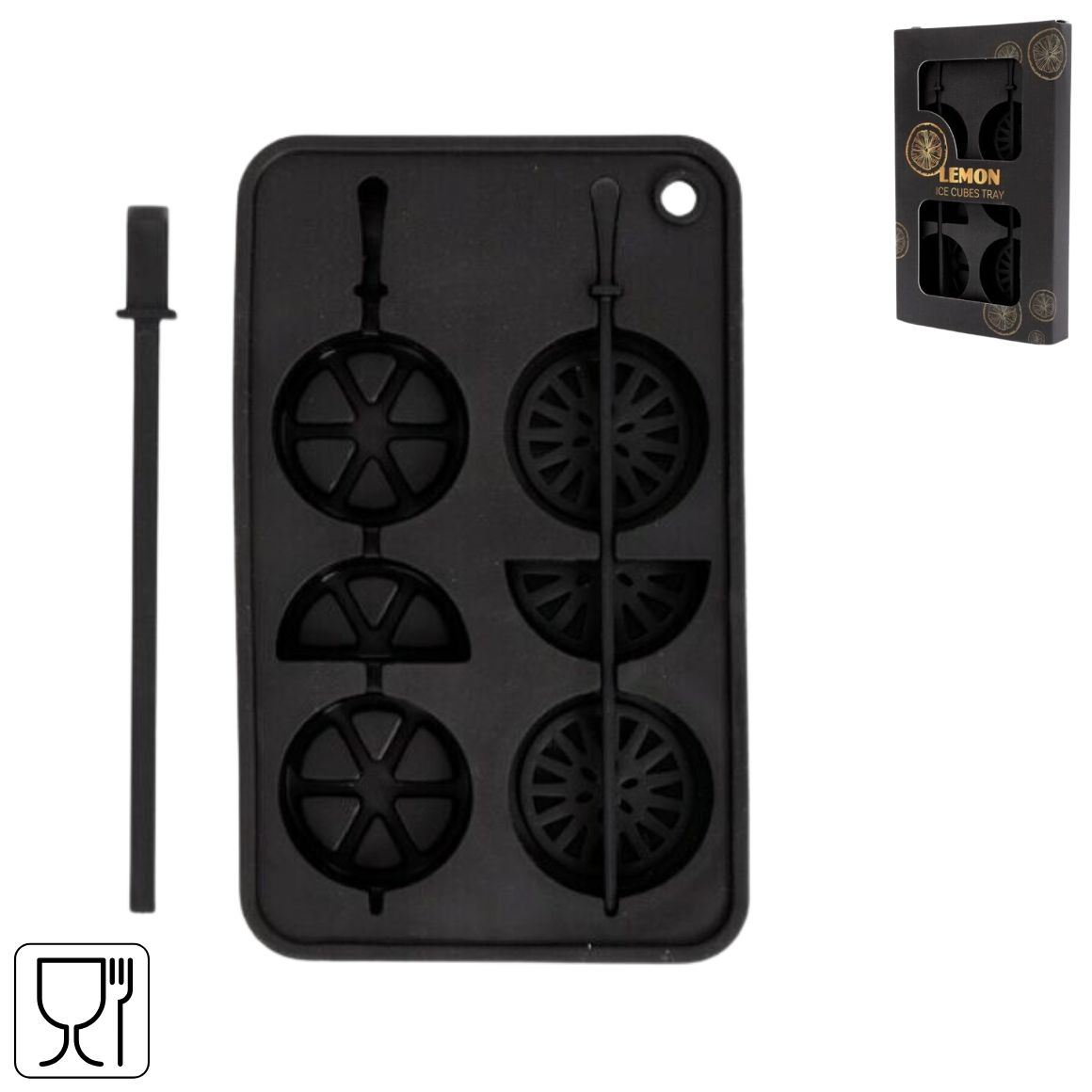 Afbeeldingen van IJsblokjesvorm Lemon siliconen 18,5 cm