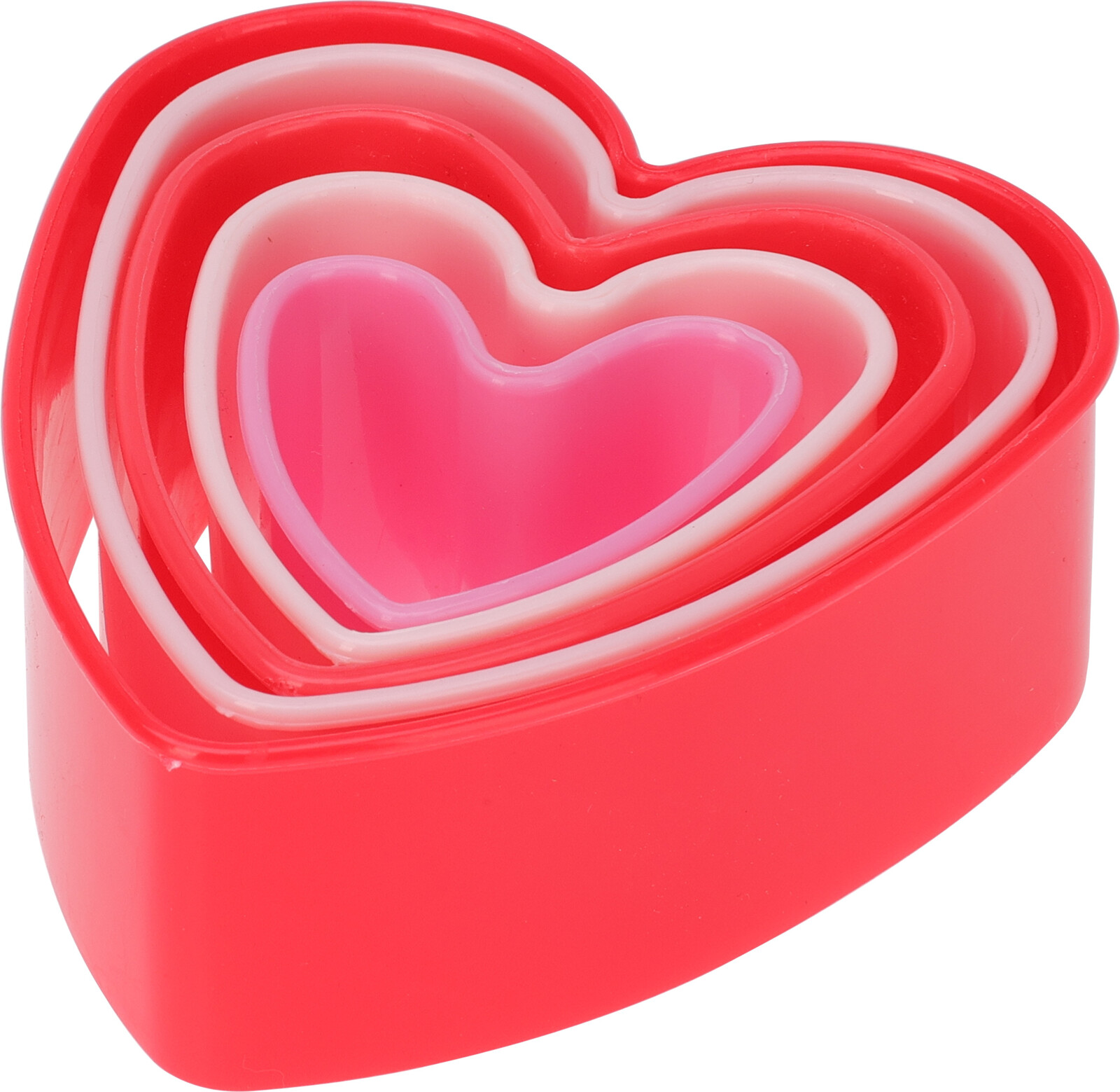 Afbeeldingen van Set à 5 hartjes uitsteekvorm assorti