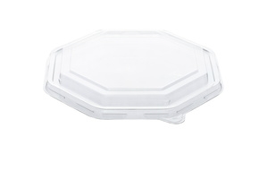 Afbeeldingen van Ds à 100 rPET deksel voor achthoekige pulp bak 23 cm (uc)