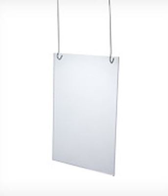 Afbeeldingen van Pvc kaarthouder a2 vertikaal met ogen 42x59,4 cm