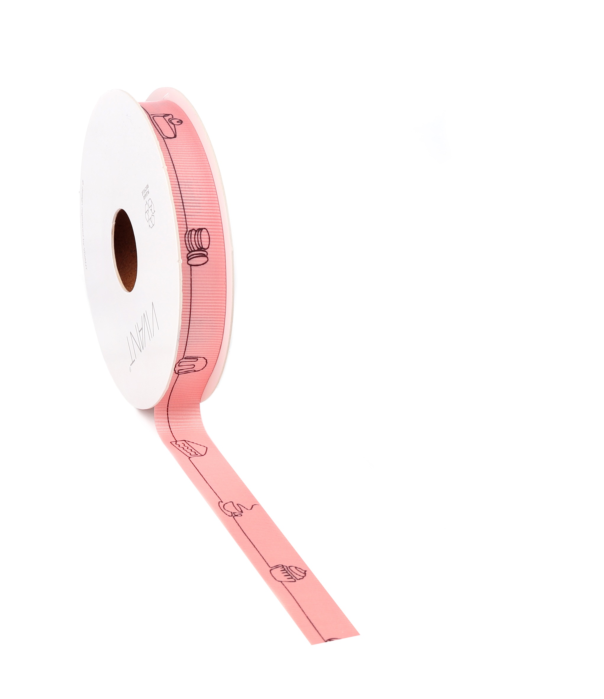 Picture of Rol textiellint 15 mm 20 mtr Treats roze (uc)