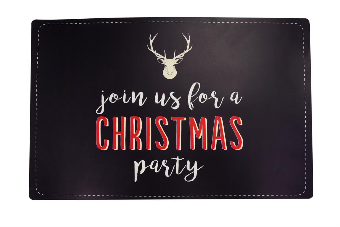 Afbeeldingen van Set à 4 kunststof placemat 38x28,5 cm kerstmis