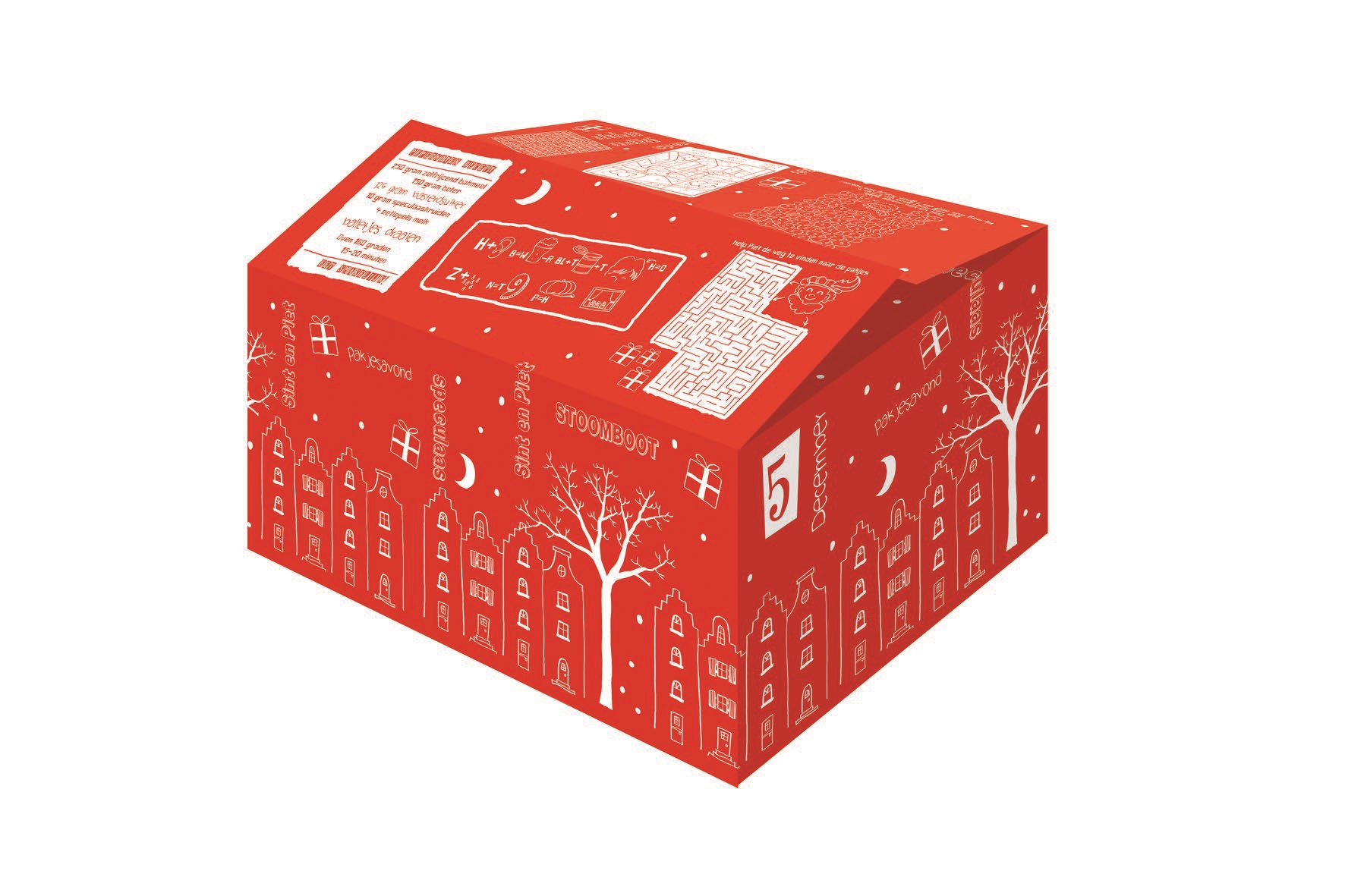 Afbeeldingen van Pakketdoos 31x20x14 cm Sinterklaas