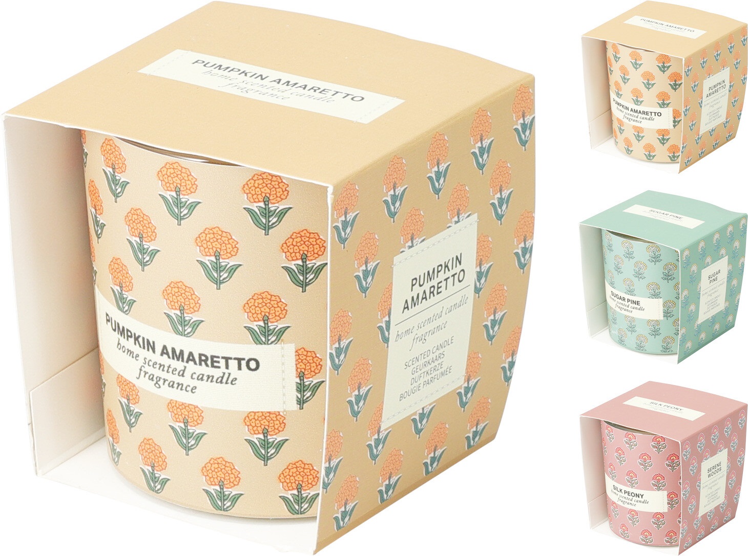 Afbeeldingen van Geurkaars 7,5 cm 3 assorti kleuren en geuren