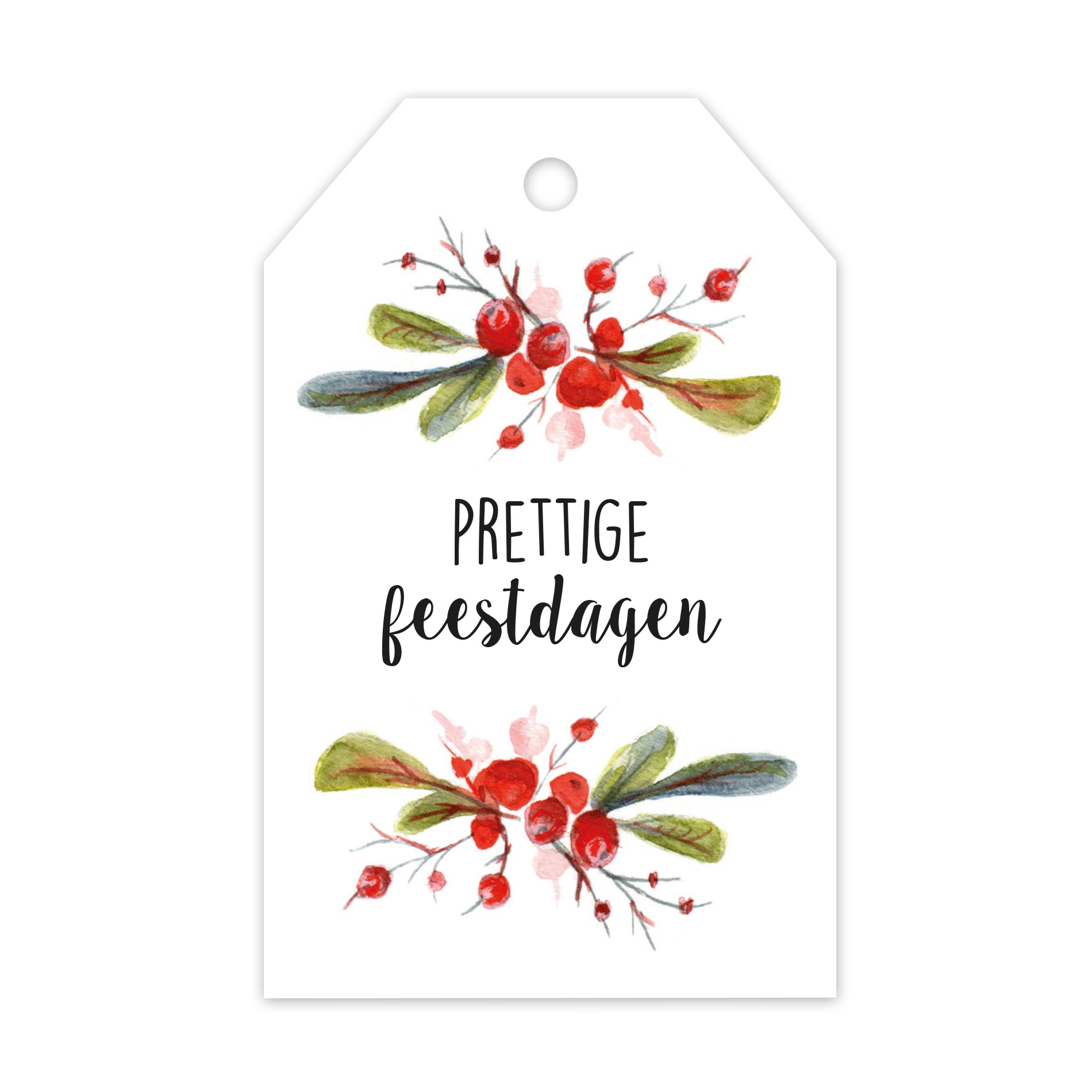 Afbeeldingen van Pak à 20 kadokaartjes Prettige feestdagen  (ucl)