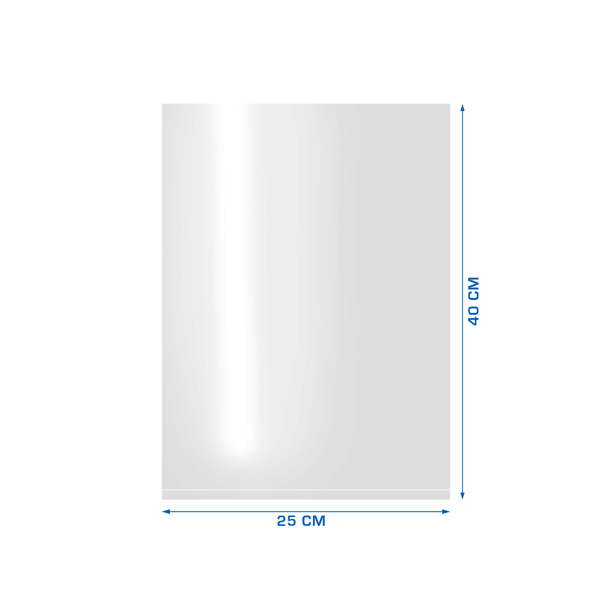 Afbeeldingen van Ds à 1000 polyzak 25x40 cm vlak 25 my