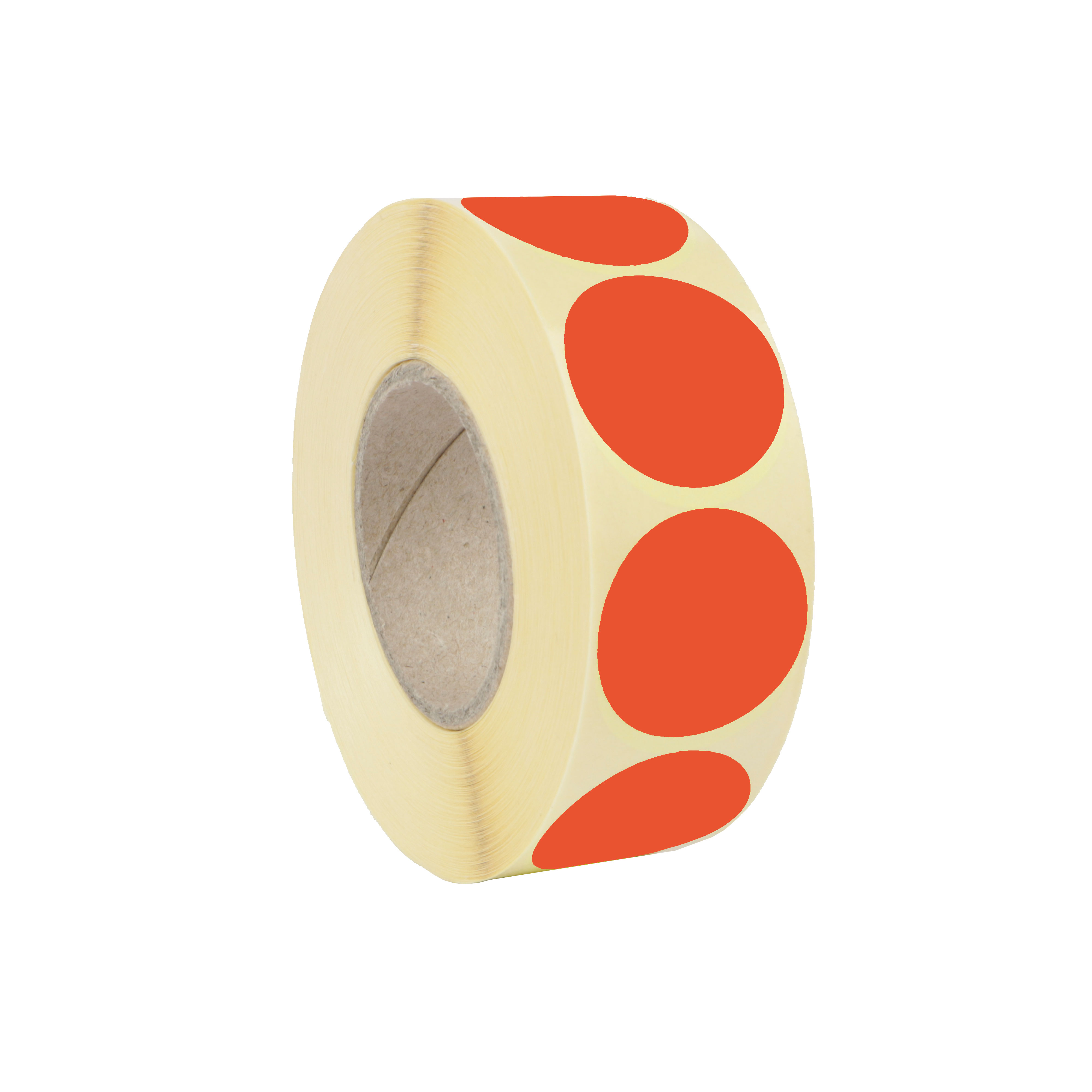 Afbeeldingen van Rol à 1000 etiket 2,7 cm fluor rood