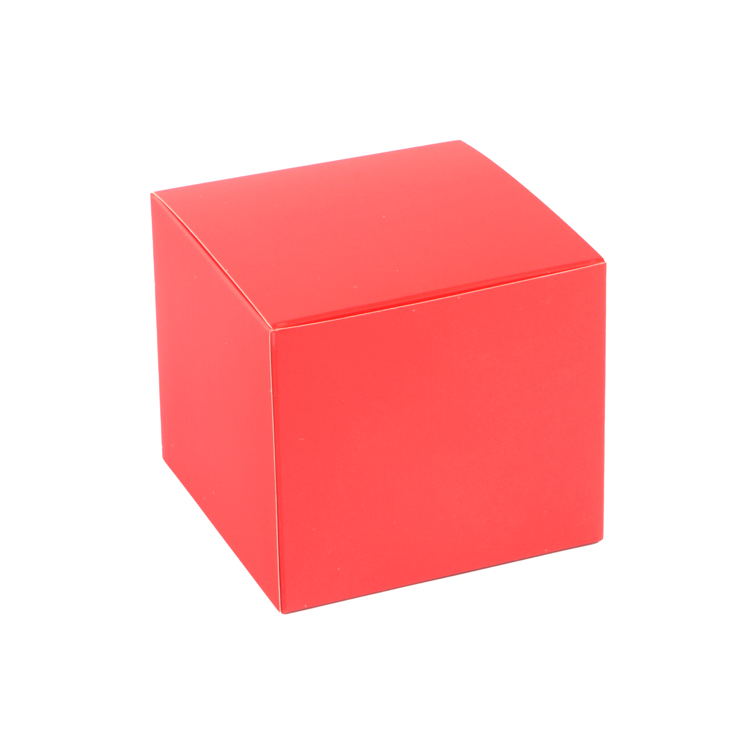 Afbeeldingen van Ds à 50 kubus klepdoosje 250 gram mat rood