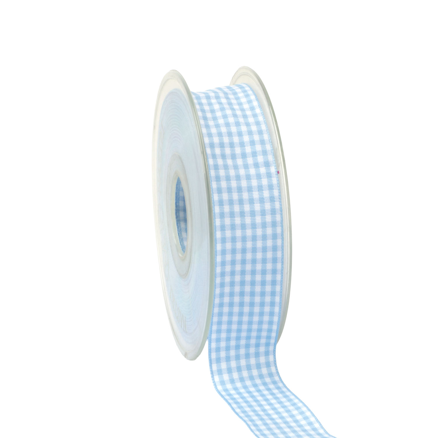 Afbeeldingen van Rol textiellint 25 mm 20 mtr ruit blauw/wit