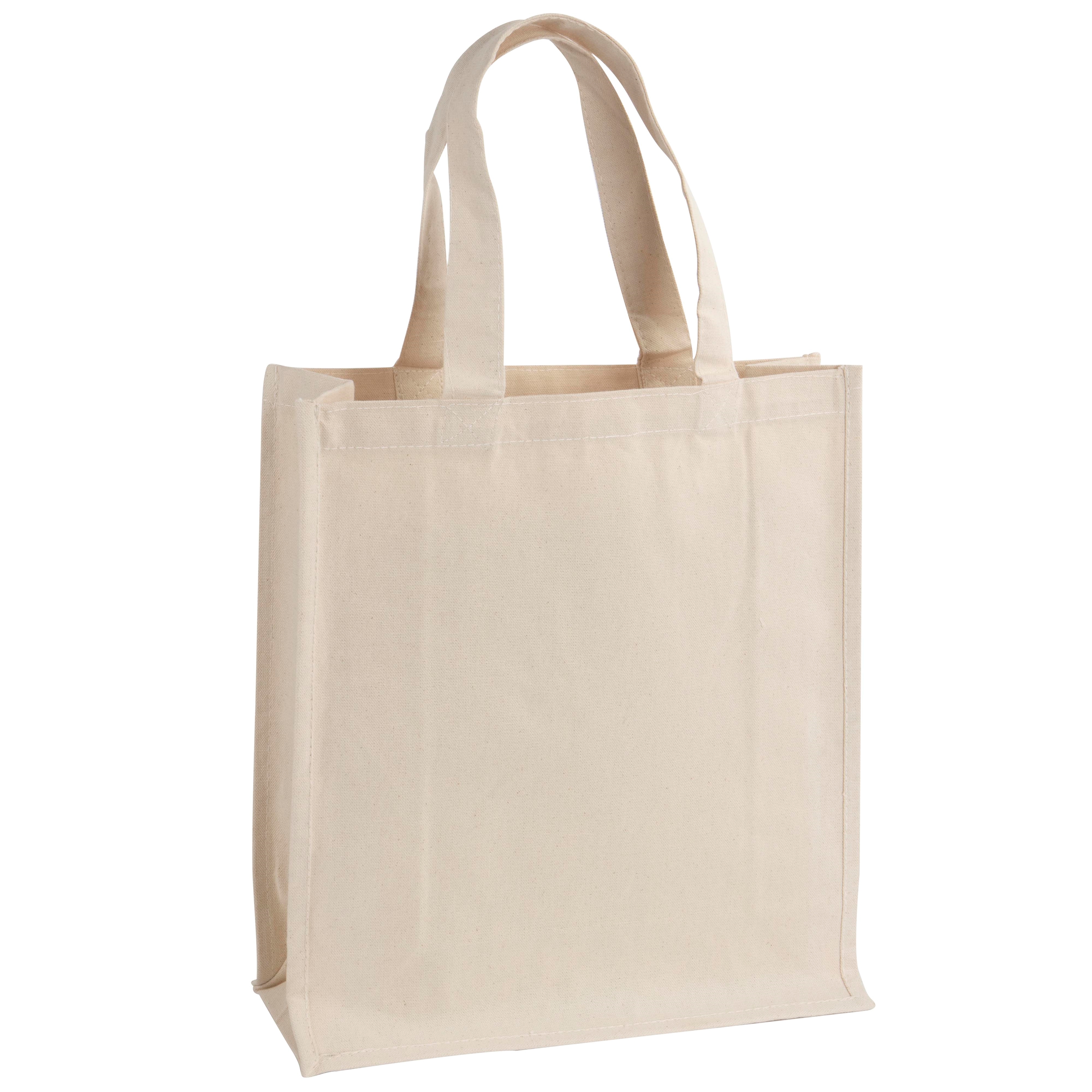 Afbeeldingen van Canvas trendy tas 35+15x40 cm naturel