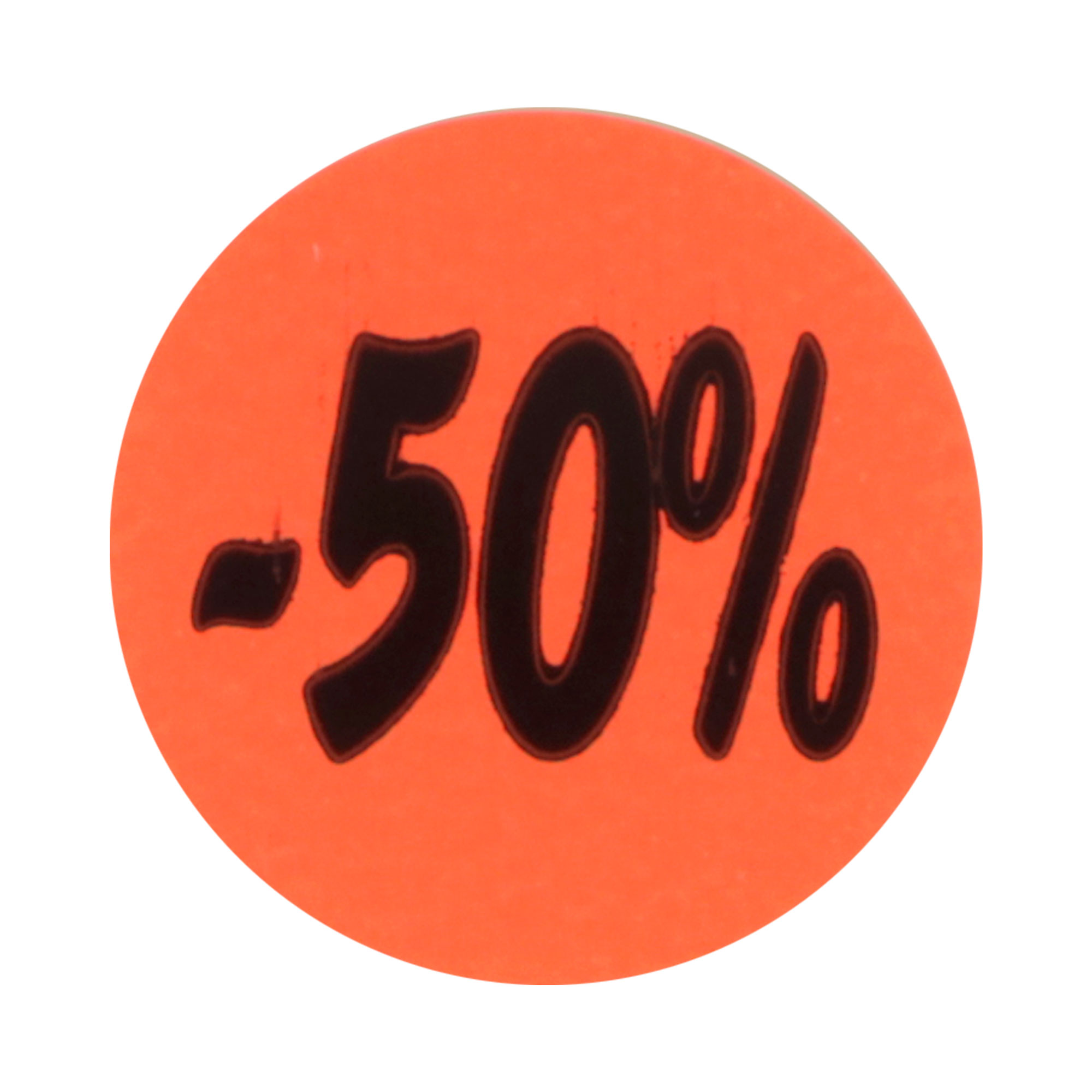 Afbeeldingen van Rol à 500 etiket r2,7 cm fluor rood -50%